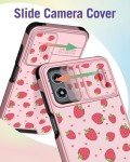 Buleens for Moto G Play 2024 Case 4G - with Ring Stand & Camera Cover Aesthetic Cute Designed Women Girls Pretty Girly Kawaii Strawberry Phone Case for Motorola G Play 2024 4G Compatible with Magsafe