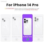 ORNARTO Compatible with iPhone 14 Pro Case 6.1, Slim Liquid Silicone 3 Layers Full Covered Soft Gel Rubber Phone Case Protective Cover with Microfiber Lining 6.1 inch-Chalk Pink