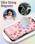 Buleens for Moto G Play 2024 Case 4G - with Ring Stand & Camera Cover Aesthetic Cute Designed Women Girls Pretty Girly Kawaii Strawberry Phone Case for Motorola G Play 2024 4G Compatible with Magsafe