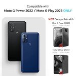 TUDIA Merge Compatible with Motorola Moto G Play 2023 Case (XT2271DL) / Moto G Power 2022 Case XT2165DL, [Military Grade Drop Tested] Dual Layer Shockproof Slim Heavy Duty Case Cover - Matte Black