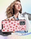 Buleens for Moto G Play 2024 Case 4G - with Ring Stand & Camera Cover Aesthetic Cute Designed Women Girls Pretty Girly Kawaii Strawberry Phone Case for Motorola G Play 2024 4G Compatible with Magsafe