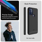 TUDIA Merge Compatible with Motorola Moto G Play 2023 Case (XT2271DL) / Moto G Power 2022 Case XT2165DL, [Military Grade Drop Tested] Dual Layer Shockproof Slim Heavy Duty Case Cover - Matte Black