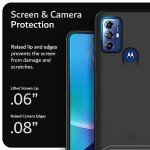 TUDIA Merge Compatible with Motorola Moto G Play 2023 Case (XT2271DL) / Moto G Power 2022 Case XT2165DL, [Military Grade Drop Tested] Dual Layer Shockproof Slim Heavy Duty Case Cover - Matte Black