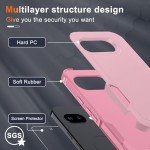 RMOCR Case for Google Pixel 9A, Full Body Heavy Duty Rugged Shockproof Protective Phone Cover with Lanyard Strap, Tempered Glass Screen Protector and Camera Lens Cover, Cute Pink