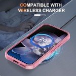 RMOCR Case for Google Pixel 9A, Full Body Heavy Duty Rugged Shockproof Protective Phone Cover with Lanyard Strap, Tempered Glass Screen Protector and Camera Lens Cover, Cute Pink