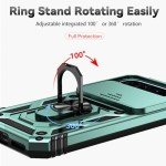 for Google Pixel 9 / Pixel 9 Pro Case with Slide Camera Cover Screen Protector [Military Grade Drop Tested] Magnetic Ring Holder Kickstand Protective Phone Case for Google Pixel 9/9 Pro, Dark Green