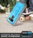 LG V40 ThinQ Unicorn Beetle Pro Rugged Holster Case with Screen Protector-Blue