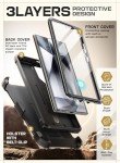 SUPCASE for Samsung Galaxy S24 Ultra Case with Stand, [Unicorn Beetle Pro] [2 Front Frames] [Built-in Screen Protector & Belt-Clip] Military-Grade Protection Phone Case for Galaxy S24 Ultra, Black