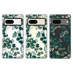 MOSNOVO Case for Google Pixel 7, [Buffertech 6.6ft Military-Grade Drop Protection] [Anti Peel Off Tech] Clear TPU Bumper Phone Case Cover Design - Eucalyptus
