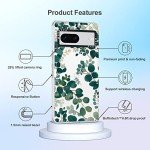 MOSNOVO Case for Google Pixel 7, [Buffertech 6.6ft Military-Grade Drop Protection] [Anti Peel Off Tech] Clear TPU Bumper Phone Case Cover Design - Eucalyptus