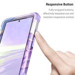 Hekodonk for Google Pixel 6A Case (2022),Heavy Duty Full Body Shockproof Protection Hard Plastic+Silicone Rubber Hybrid 3 in 1 Protective Phone Case for Google Pixel 6A,Amethyst Purple
