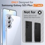 SPIDERCASE for Samsung Galaxy S25 Plus Case, [10 FT Military Grade Drop Protection] [Crystal Clear] [Not-Yellowing] Slim Fit Shockproof Anti-Scratched Rugged Phone Case,Clear