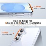 SPIDERCASE for Samsung Galaxy S25 Plus Case, [10 FT Military Grade Drop Protection] [Crystal Clear] [Not-Yellowing] Slim Fit Shockproof Anti-Scratched Rugged Phone Case,Clear