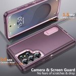 BaHaHoues for Samsung Galaxy S25 Ultra Case for Samsung S25 Ultra Phone Case with Built in Kickstand, Shockproof/DropProof Military Grade Protective Cover for Galaxy S25 Ultra (Night Purple/Baby Pink)