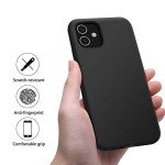 OTOFLY Compatible with iPhone 11 Case,Ultra Slim Fit iPhone Case Liquid Silicone Gel Cover with Full Body Protection Anti-Scratch Shockproof Case (Black)