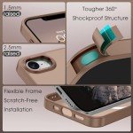 BENTOBEN for iPhone 16E Case 2025,for iPhone 16E Matte Case [Military Grade Drop Protection] Slim Rugged Anti-Slip Durable Protective Bumper Phone Cover 6.1" Desert Titanium
