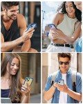 Miracase Glass Series Designed for iPhone 14 Case 6.1 inch, 2023 Upgrade Full-Body Clear Bumper Phone Case with Built-in 9H Tempered Glass Screen Protector and Camera Lens Protector,Blue