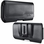 DeBin Case for Galaxy S25 S24 5G S23, S22, S21, S20, S10, S9, A10e, A01, Note 10, Cell Phone Belt Holster Clip Pouch Holder Cover (Fits Samsung with Otterbox Commuter Case) Black