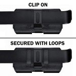 DeBin Case for Galaxy S25 S24 5G S23, S22, S21, S20, S10, S9, A10e, A01, Note 10, Cell Phone Belt Holster Clip Pouch Holder Cover (Fits Samsung with Otterbox Commuter Case) Black