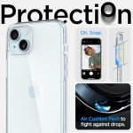 Spigen Ultra Hybrid Designed for iPhone 15 Case (2023) [Anti-Yellowing], [Military-Grade Protection] - Crystal Clear