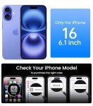 Mkeke for iPhone 16 Case Clear, [Not Yellowing] [16FT Military-Grade Drop Protection], Slim Clear iPhone 16 Case for Apple iPhone 16 with Shockproof Bumper 2024