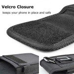Takfox Phone Holster for Samsung Galaxy S25 Ultra S24 Plus S23 S22 S21 FE S20 Note 20 A35 A16 A23 A15 A51 A71, Moto G Stylus 5G Nylon Cell Phone Belt Clip Holster Carrying Pouch w Card Holder,Black