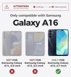 Dexnor for Samsung Galaxy A16-5G Phone Case, [2 Front Frame] [Built-in Magnetic Slide Camera Cover & Kickstand] Heavy Duty Protection Shockproof Case with Screen Protector, 6.7 inch Black