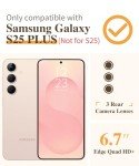 GVIEWIN for Samsung Galaxy S25 Plus Case with Screen Protector & Camera Lens Protector, [Non Yellowing] Clear Floral Hard Shockproof Bumper Women Phone Case for S25 Plus 6.7" (Floratopia/Colorful)