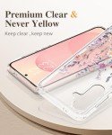 GVIEWIN for Samsung Galaxy S25 Plus Case with Screen Protector & Camera Lens Protector, [Non Yellowing] Clear Floral Hard Shockproof Bumper Women Phone Case for S25 Plus 6.7" (Floratopia/Colorful)