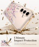 GVIEWIN for Samsung Galaxy S25 Plus Case with Screen Protector & Camera Lens Protector, [Non Yellowing] Clear Floral Hard Shockproof Bumper Women Phone Case for S25 Plus 6.7" (Floratopia/Colorful)