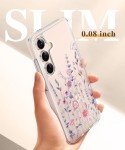 GVIEWIN for Samsung Galaxy S25 Plus Case with Screen Protector & Camera Lens Protector, [Non Yellowing] Clear Floral Hard Shockproof Bumper Women Phone Case for S25 Plus 6.7" (Floratopia/Colorful)