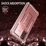 Dexnor for Samsung Galaxy Note 20 5G Case, [Built in Screen Protector and Kickstand] Heavy Duty Military Grade Protection Shockproof Protective Cover for Samsung Galaxy Note 20 Rose Gold