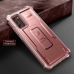 Dexnor for Samsung Galaxy Note 20 5G Case, [Built in Screen Protector and Kickstand] Heavy Duty Military Grade Protection Shockproof Protective Cover for Samsung Galaxy Note 20 Rose Gold