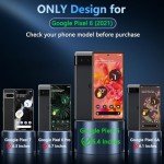 Cum2giff Upgraded Magnetic Shockproof Case for Google Pixel 6 with Screen Protector, [Compatible with MagSafe],12FT Military Grade Drop Protection Slim Translucent Matte Anti-Dirty Phone Cover,Black