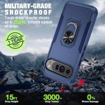 Bonkier for Google Pixel 9 Case [15 FT Military Grade Drop Protection] with Screen Protector & Lens Protector Heavy-Duty Shockproof Kickstand Case for Pixel 9 (Dark Blue)