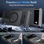Cum2giff Upgraded Magnetic Shockproof Case for Google Pixel 6 with Screen Protector, [Compatible with MagSafe],12FT Military Grade Drop Protection Slim Translucent Matte Anti-Dirty Phone Cover,Black