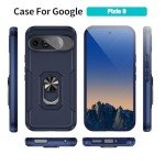 Bonkier for Google Pixel 9 Case [15 FT Military Grade Drop Protection] with Screen Protector & Lens Protector Heavy-Duty Shockproof Kickstand Case for Pixel 9 (Dark Blue)