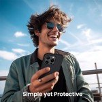 ORNARTO Compatible with iPhone 15 Pro Case 6.1", Liquid Silicone 3 Layers Full Covered Soft Gel Rubber Cover, Shockproof Protective Slim Phone Case with Anti-Scratch Microfiber Lining-Black