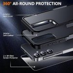 SPIDERCASE for Samsung Galaxy A35 5G Case,[12 FT Military Grade Drop Protection] 2 Pack[Tempered Glass Screen Protector + Camera Lens Protector] Heavy Duty Shockproof Case,Black