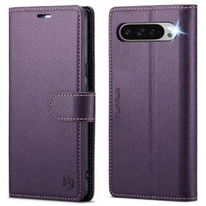 for Google Pixel 9 Pro XL 5G 6.8" Wallet Case with RFID Blocking Credit Card Holder, PU Leather Folio Flip Kickstand Protective Shockproof Cover Women Men for Pixel 9 Pro XL Phone case (Purple)