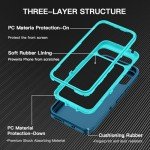 I-HONVA for Google Pixel 9 Case,Google Pixel 9 Pro Case Shockproof Dust/Drop Proof 3-Layer Full Body Protection [Without Screen Protector] Rugged Heavy Duty Cover Case for Pixel 9/9 Pro,Turquoise