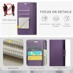 for Google Pixel 9 Pro XL 5G 6.8" Wallet Case with RFID Blocking Credit Card Holder, PU Leather Folio Flip Kickstand Protective Shockproof Cover Women Men for Pixel 9 Pro XL Phone case (Purple)