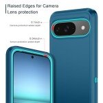 I-HONVA for Google Pixel 9 Case,Google Pixel 9 Pro Case Shockproof Dust/Drop Proof 3-Layer Full Body Protection [Without Screen Protector] Rugged Heavy Duty Cover Case for Pixel 9/9 Pro,Turquoise