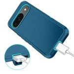 I-HONVA for Google Pixel 9 Case,Google Pixel 9 Pro Case Shockproof Dust/Drop Proof 3-Layer Full Body Protection [Without Screen Protector] Rugged Heavy Duty Cover Case for Pixel 9/9 Pro,Turquoise