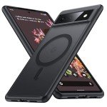 FNDMIL [NO.1 Magnetic for Google Pixel 6 Case with MagSafe [Military Grade Drop Tested][Translucent Matte][Anti-Fingerprint] Slim Case Soft Silicone Bumper for Google Pixel 6 Phone Case,Black