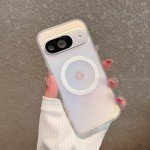 Magnetic for Google Pixel 9/9Pro Case Women, [Compatible with MagSafe], [Holographic Iridescent Color Changing Effect] Fashion Slim Cute and Unique Matt Protective Phone Cover for Pixel 9/9 Pro