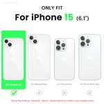 ORNARTO Compatible with iPhone 15 Case 6.1, Slim Liquid Silicone 3 Layers Full Covered Soft Gel Rubber Phone Case, Anti-Scratch Shockproof Protective Cover 6.1 Inch, Black