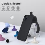 ORNARTO Compatible with iPhone 15 Case 6.1, Slim Liquid Silicone 3 Layers Full Covered Soft Gel Rubber Phone Case, Anti-Scratch Shockproof Protective Cover 6.1 Inch, Black