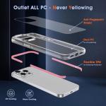 MILPROX Compatible with iPhone 15 Pro Max Case - with Screen Protector - Compatible with MagSafe - Magnetic Clear Trasparent Design - Non Yellowing Anti Slip - All PC Protective Phone Cover - Pink