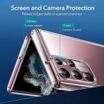 ESR for Samsung Galaxy S22 Ultra Phone Case, 3 Stand Modes Kickstand for S22 Ultra Cover, Military-Grade Drop Protection, Slim Fit, Boost Series Case, Clear